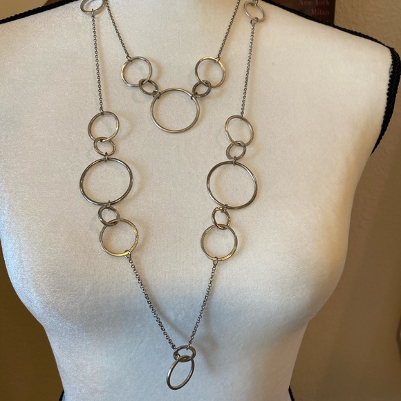 Silver Plated 2-tier Necklace - Picture 2 of 4